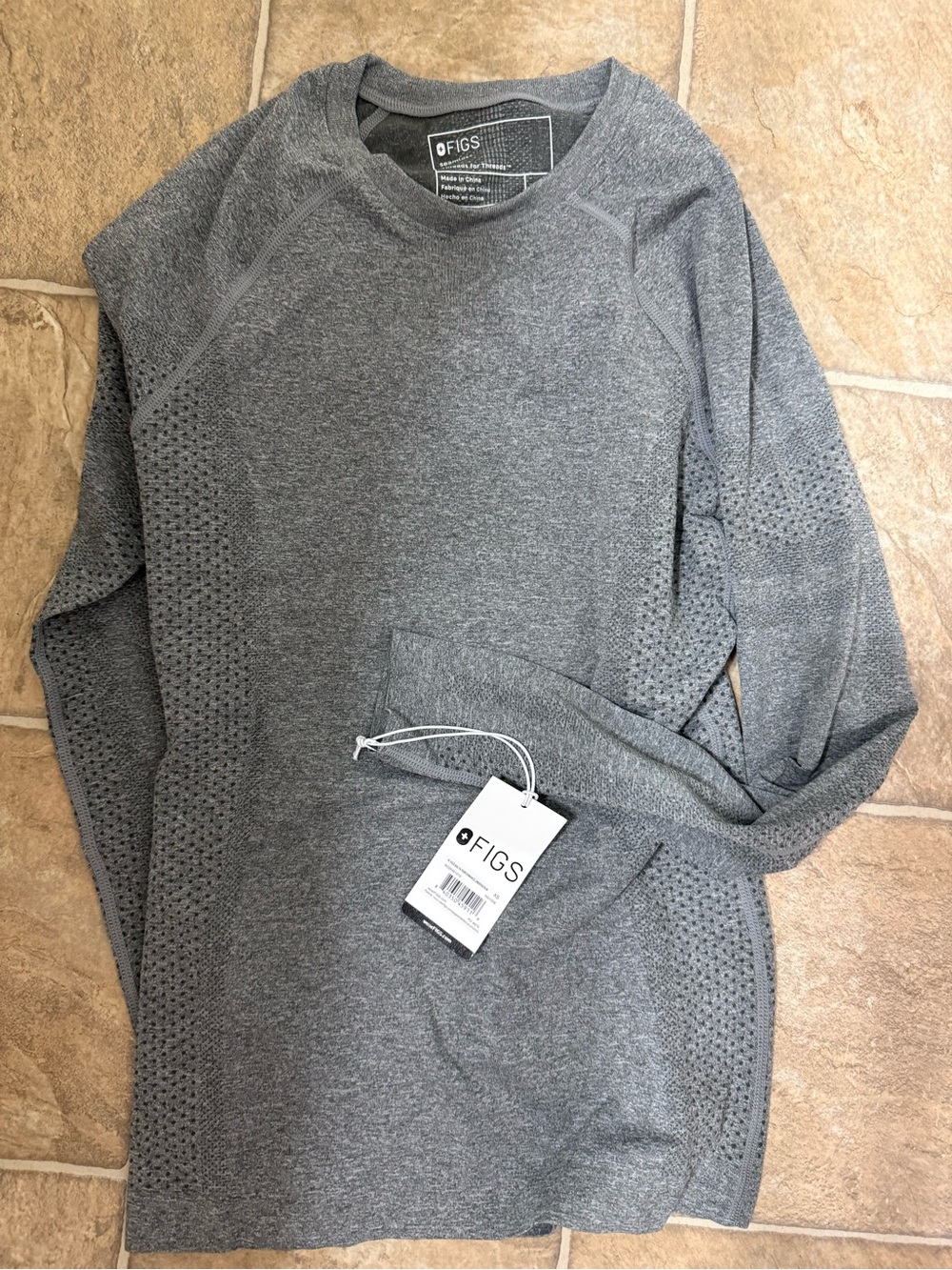 NWT FIGS UNDERSCRUB HEATHER GREY XS